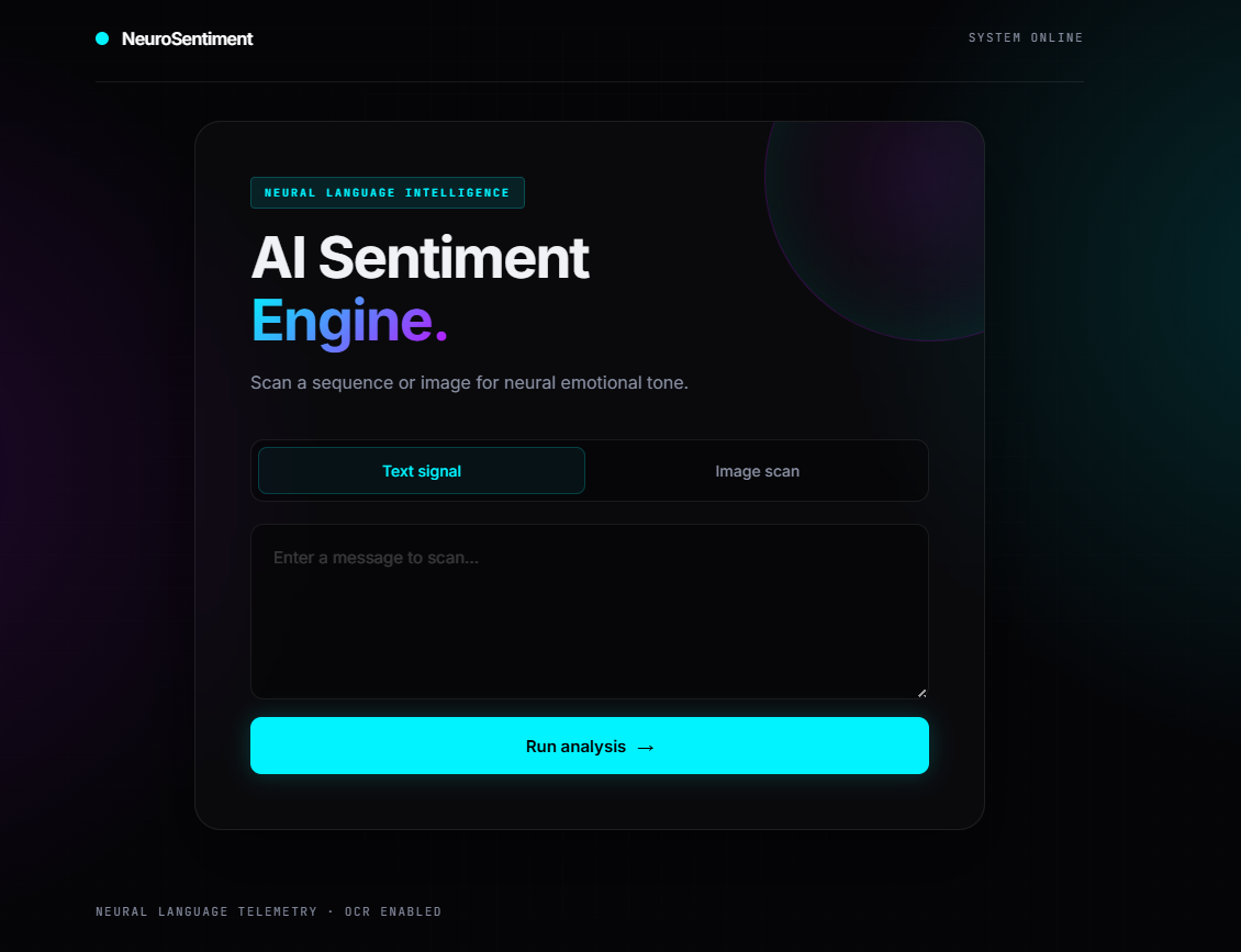 Sentiment Analysis System